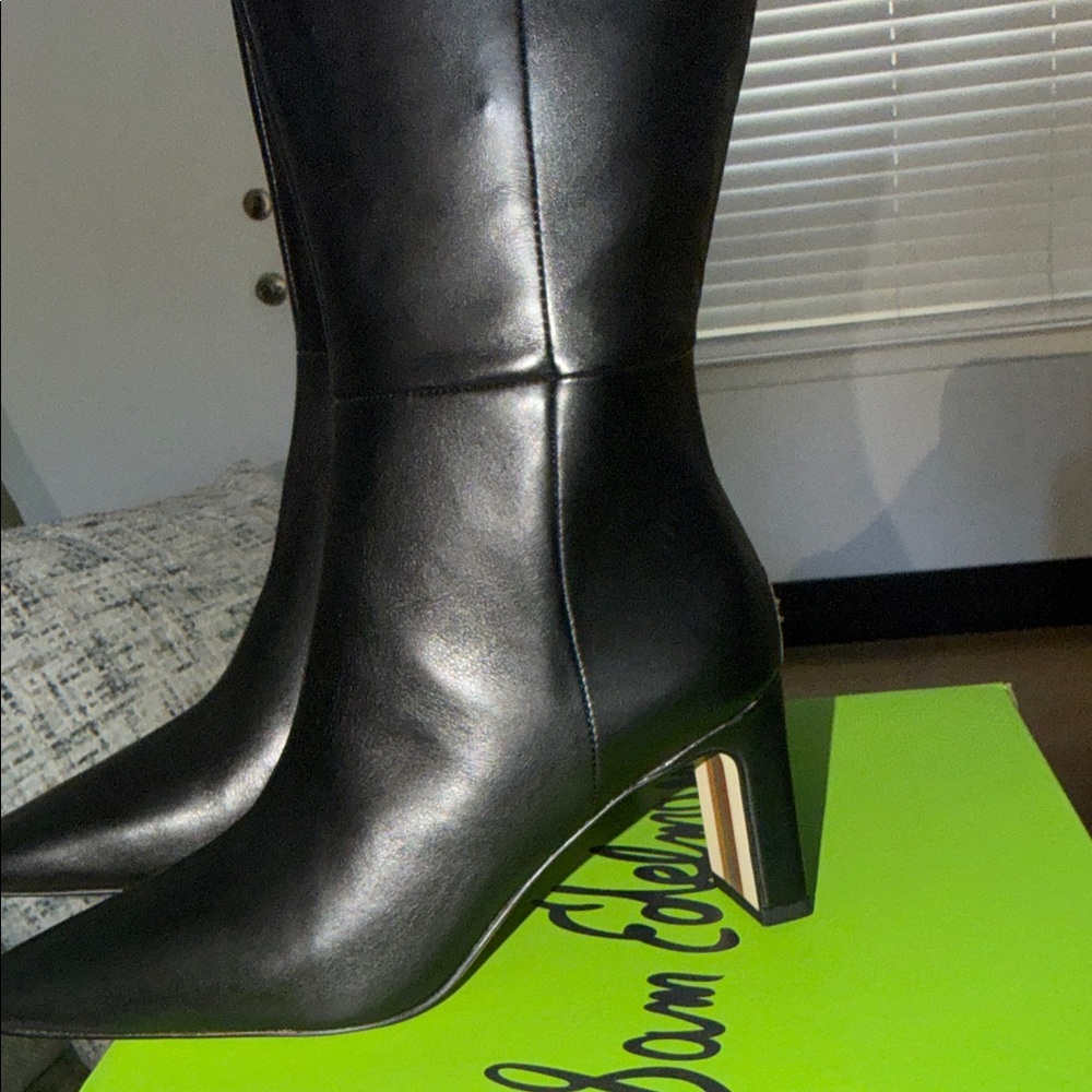 Sam Edelman Sylvia black leather  High Boot size 6 wide calf - Picture 14 of 14